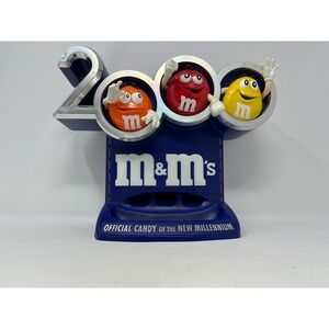 Vintage 1999 M&Ms 2000 Millennium Candy Dispenser Red Yellow Orange Characters